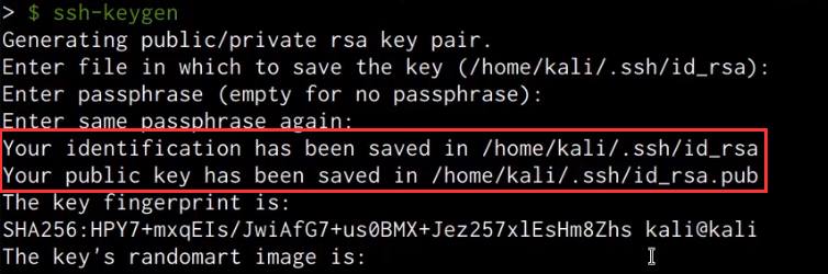 ssh-keygen output